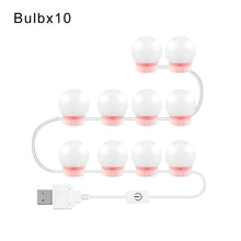 Load image into Gallery viewer, LED Professional Makeup Mirror Light Full Backlit Mirror USB Table Mirror with Light 6 10 14Bulbs  Vanity Lights
