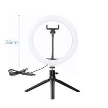 Load image into Gallery viewer, Led Ring Light with Tripod for Phone with Ring Light Rim for Mobile Round Ring Lamp for Selfie Ringh Light for Video Shooting
