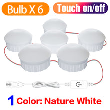 Load image into Gallery viewer, LED Vanity Mirror Light USB Makeup Vanity Light Cosmetic  Bulb Dimmable LED Wall Mirror Lamp Bathroom Dressing Table

