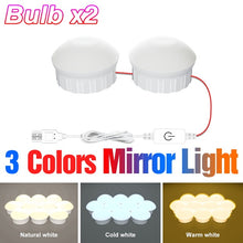 Load image into Gallery viewer, LED Vanity Mirror Light USB Makeup Vanity Light Cosmetic  Bulb Dimmable LED Wall Mirror Lamp Bathroom Dressing Table
