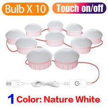 Load image into Gallery viewer, LED Vanity Mirror Light USB Makeup Vanity Light Cosmetic  Bulb Dimmable LED Wall Mirror Lamp Bathroom Dressing Table
