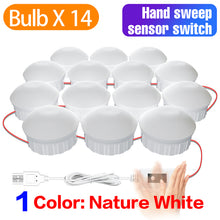 Load image into Gallery viewer, LED Vanity Mirror Light USB Makeup Vanity Light Cosmetic  Bulb Dimmable LED Wall Mirror Lamp Bathroom Dressing Table
