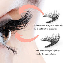Load image into Gallery viewer, 8PCS 5 Magnets 3D Magnetic False Eyelashes Handmade Artificial Faux Cils Magnetic Natural Mink Eyelashes with Tweezers
