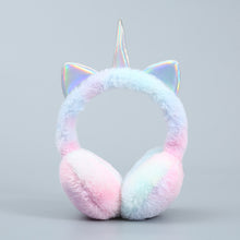 Load image into Gallery viewer, Cute Unicorn Cat Winter Earmuffs Autumn Warm Plush Ear Cover Soft Fur Teenage Student Fashion Ears Warmer Hairbands Earflap
