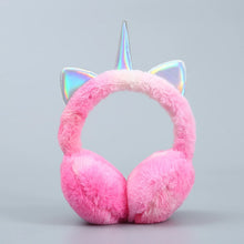 Load image into Gallery viewer, Cute Unicorn Cat Winter Earmuffs Autumn Warm Plush Ear Cover Soft Fur Teenage Student Fashion Ears Warmer Hairbands Earflap
