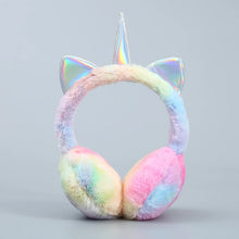 Load image into Gallery viewer, Cute Unicorn Cat Winter Earmuffs Autumn Warm Plush Ear Cover Soft Fur Teenage Student Fashion Ears Warmer Hairbands Earflap
