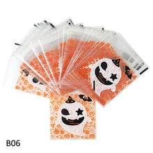 Load image into Gallery viewer, Cute Halloween Candy Bag Pumpkin Ghost Cookie Dessert Packaging Bags Self-adhesive Plastic Bags Supplies Trick Or Treat Gifts
