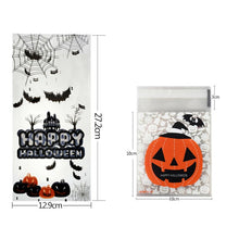 Load image into Gallery viewer, Cute Halloween Candy Bag Pumpkin Ghost Cookie Dessert Packaging Bags Self-adhesive Plastic Bags Supplies Trick Or Treat Gifts
