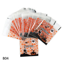 Load image into Gallery viewer, Cute Halloween Candy Bag Pumpkin Ghost Cookie Dessert Packaging Bags Self-adhesive Plastic Bags Supplies Trick Or Treat Gifts
