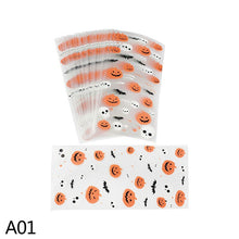 Load image into Gallery viewer, Cute Halloween Candy Bag Pumpkin Ghost Cookie Dessert Packaging Bags Self-adhesive Plastic Bags Supplies Trick Or Treat Gifts
