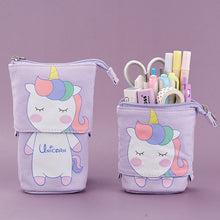 Load image into Gallery viewer, Pencil Case for Girls Boys Canvas Pen Bag Unicorn Stationery Cute Cat
