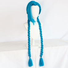 Load image into Gallery viewer, LoL Arcane Jinx Cosplay Wig Outfits Girls Women Halloween Carnival Cos Blue Twist Braid Hairs Anime Cosplay Costumes
