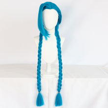 Load image into Gallery viewer, LoL Arcane Jinx Cosplay Wig Outfits Girls Women Halloween Carnival Cos Blue Twist Braid Hairs Anime Cosplay Costumes
