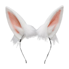 Load image into Gallery viewer, Headbands Furry Rabbit Cat Ears Headwear Kawaii Bunny Hair Hoop for Halloween Cosplay Headpiece Party Supplies
