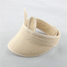 Load image into Gallery viewer, Lovely Smile Summer Empty Top Wide Brim Straw Visor Cap For Baby Props Kids Child Adjustable Cute Sun Hat For Boys Girls
