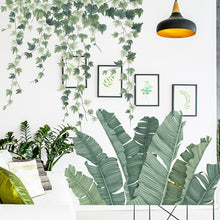 Load image into Gallery viewer, LuanQI Green Leaves Wall Stickers For Home Living Room Decorative Vinyl Wall Decal Tropical Plants DIY Kid Door Murals Wallpaper
