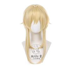 Load image into Gallery viewer, Lumine Cosplay Wig Genshin Impact Cosplay 50cm Golden Blond Wig Cosplay Anime Cosplay Wigs Heat Resistant Synthetic Wigs
