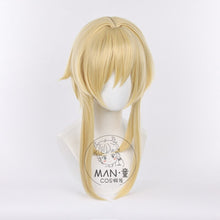 Load image into Gallery viewer, Lumine Cosplay Wig Genshin Impact Cosplay 50cm Golden Blond Wig Cosplay Anime Cosplay Wigs Heat Resistant Synthetic Wigs
