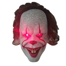 Load image into Gallery viewer, Luminescent Stephen King's It Mask Pennywise Horror Clown Joker Mask Clown Mask Halloween Cosplay Costume Props
