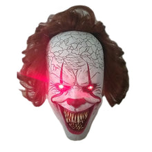 Load image into Gallery viewer, Luminescent Stephen King's It Mask Pennywise Horror Clown Joker Mask Clown Mask Halloween Cosplay Costume Props
