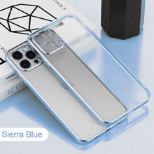 Load image into Gallery viewer, Luxury Classic Square Plating Frame Transparent Case For iPhone 12 11 Pro Max Mini X XS XR 7 8 Plus SE 2020 Soft Silicone Cover
