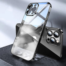 Load image into Gallery viewer, Luxury Classic Square Plating Frame Transparent Case For iPhone 12 11 Pro Max Mini X XS XR 7 8 Plus SE 2020 Soft Silicone Cover
