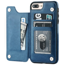 Load image into Gallery viewer, Luxury Slim Fit Premium Leather Cover For iPhone 11 12 mini Pro XR XS Max X 6 6s 7 8 Plus Wallet Card Slots Shockproof Flip Case
