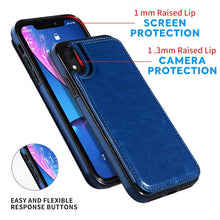 Load image into Gallery viewer, Luxury Slim Fit Premium Leather Cover For iPhone 11 12 mini Pro XR XS Max X 6 6s 7 8 Plus Wallet Card Slots Shockproof Flip Case
