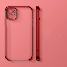Load image into Gallery viewer, Luxury Square Frame Plating TPU Transparent Case for iPhone 12 11 Pro Max Mini iPhone X XR XS 7 8 Plus SE 2020 Soft Clear Cover
