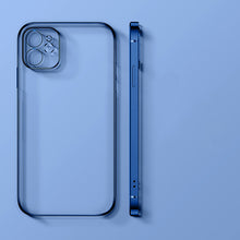 Load image into Gallery viewer, Luxury Square Frame Plating TPU Transparent Case for iPhone 12 11 Pro Max Mini iPhone X XR XS 7 8 Plus SE 2020 Soft Clear Cover
