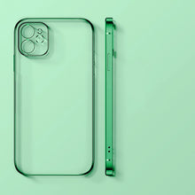 Load image into Gallery viewer, Luxury Square Frame Plating TPU Transparent Case for iPhone 12 11 Pro Max Mini iPhone X XR XS 7 8 Plus SE 2020 Soft Clear Cover
