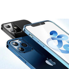 Load image into Gallery viewer, Luxury Square Frame Plating TPU Transparent Case for iPhone 12 11 Pro Max Mini iPhone X XR XS 7 8 Plus SE 2020 Soft Clear Cover
