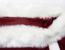 Load image into Gallery viewer, Women Sexy Slim Fit Strapless Xmas Mini Dress Red Velvet White Fur Christmas Costumes Adult Santa Claus Cosplay Costume
