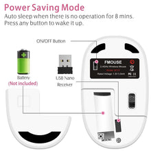 Load image into Gallery viewer, Wireless Mouse 2.4G Cute Silent Optical Cartoon Computer Mice With USB Receiver 1600DPI for Laptop Kid Girl Gift Macbook
