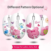 Load image into Gallery viewer, Wireless Mouse 2.4G Cute Silent Optical Cartoon Computer Mice With USB Receiver 1600DPI for Laptop Kid Girl Gift Macbook
