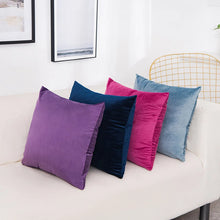 Load image into Gallery viewer, Velvet Throw Pillow Cover Soft Solid Decorative Square Cushion Case for Sofa Bedroom Car Home 55x55/60x60cm Cozy Pillowcase
