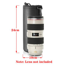 Load image into Gallery viewer, Waterproof Camera Lens Bag Drawstring Bag with S M L XL Size for Canon Sony Nikon DSLR Camera Lens Barrel Case with Hook
