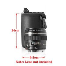 Load image into Gallery viewer, Waterproof Camera Lens Bag Drawstring Bag with S M L XL Size for Canon Sony Nikon DSLR Camera Lens Barrel Case with Hook
