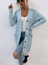 Load image into Gallery viewer, Women's Cardigan Sweater 2023 Autumn and Winter New Long Coat Twisted Rope Solid Color Knitted Sweaters
