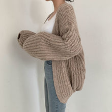 Load image into Gallery viewer, MEXZT Vintage Harajuku Lantern Sleeve Women Cardigan Sweater Casual Korean Fall Streetwear Tops Coat Chic Lazy Wind Y2k Sweater
