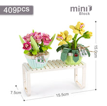 Load image into Gallery viewer, MOC 393Pcs Immortal Flower Potted Ornaments Succulents Model Building Blocks Bricks  DIY MOC Assembly Toys For Girls Gift
