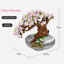 Load image into Gallery viewer, MOC 393Pcs Immortal Flower Potted Ornaments Succulents Model Building Blocks Bricks  DIY MOC Assembly Toys For Girls Gift
