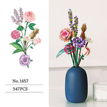 Load image into Gallery viewer, MOC 393Pcs Immortal Flower Potted Ornaments Succulents Model Building Blocks Bricks  DIY MOC Assembly Toys For Girls Gift
