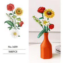 Load image into Gallery viewer, MOC 393Pcs Immortal Flower Potted Ornaments Succulents Model Building Blocks Bricks  DIY MOC Assembly Toys For Girls Gift
