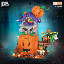 Load image into Gallery viewer, Creative MINI Halloween House Bricks Sets City Pumpkin Hut Party Decoration Building Block Children Toys Halloween Gifts
