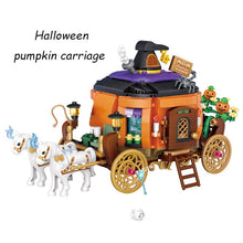 Load image into Gallery viewer, Creative MINI Halloween House Bricks Sets City Pumpkin Hut Party Decoration Building Block Children Toys Halloween Gifts
