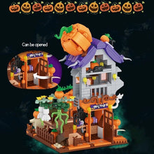 Load image into Gallery viewer, Creative MINI Halloween House Bricks Sets City Pumpkin Hut Party Decoration Building Block Children Toys Halloween Gifts
