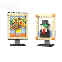 Load image into Gallery viewer, MOC Mini Pixel Pictures Building Blocks Set For Van Sunflowers Human Art Painting Bricks DIY Idea Assemble Toy For Children Gift

