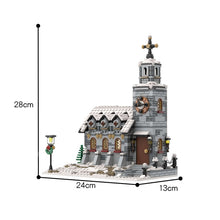 Load image into Gallery viewer, MOC The Medieval Architecture And Truck Winter Village - Market Stalls Building Blocks Set Christmas Car Church Bricks Toys Gift
