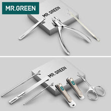Load image into Gallery viewer, 9PCS/set Nails Art Clipper Scissors Tweezer Knife toe Professional Manicure set Nosehair cut Grooming kitManicure Tools
